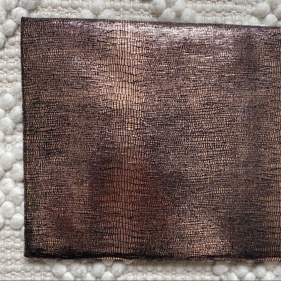 BCBG MAXAZRIA // Bronze Metallic Envelope Clutch - Picture 5 of 11
